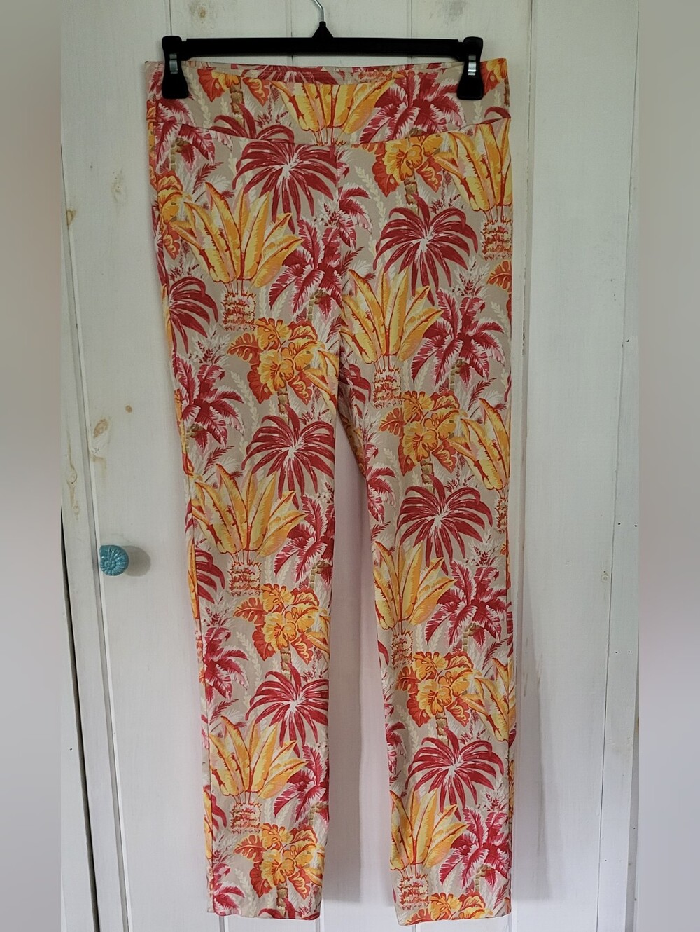 J McLaughlin TRopical Print Pull on Pants